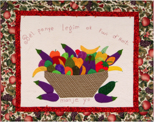 “A Beautiful Bowl of Fruits and Vegetable from Haiti” from PeaceQuilts (2012)